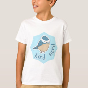 vogel nerd schattig blauwe vogel t-shirt