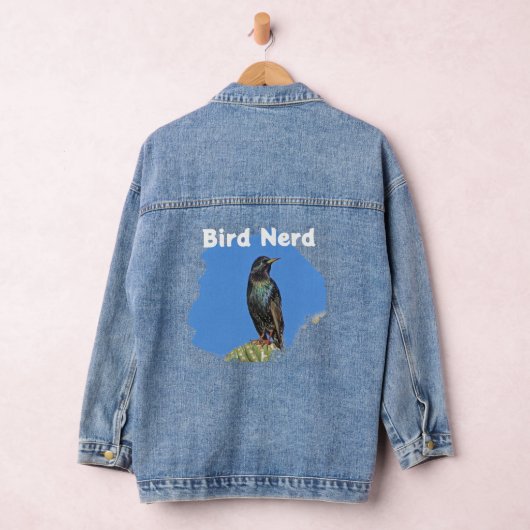 Vogel Nerd Starling Vogels Hobby Birdwatcher Denim Jacket (Hangar)