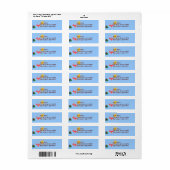 Vogel nest retouradreslabel etiket (Full Sheet)