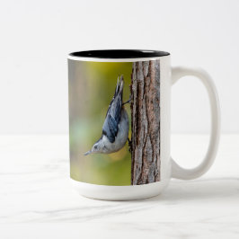 Vogel, Nuthatch, tweezijdig, Tweekleurige Koffiemok