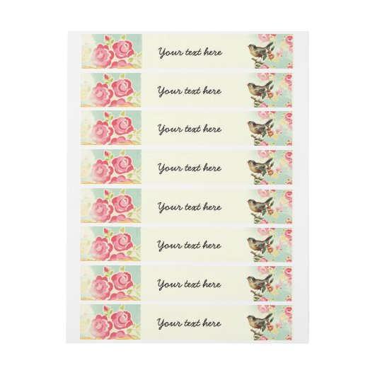  vogel, omwikkeling rond Adresetiketten Adreslabel Wikkel (Vel)