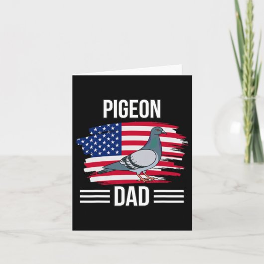 Vogel ons vlag 4 juli Vaderdag Duif Vader Kaart (Voorkant)