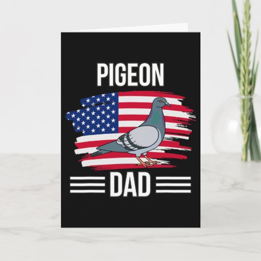 Vogel ons vlag 4 juli Vaderdag Duif Vader Kaart (Voorkant)