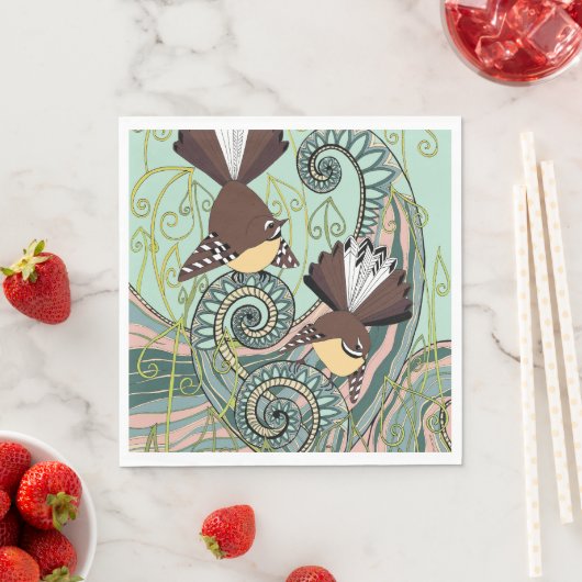 Vogel ontwerp servet (Insitu)