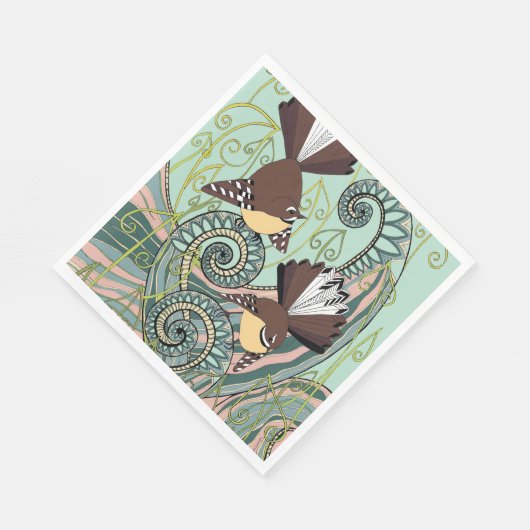 Vogel ontwerp servet (Hoek)