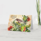 Vogel op Berry Struik Bijbel Verse Art Note Kaart (Voorkant)
