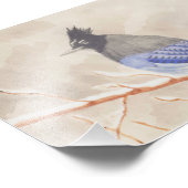 Vogel op bijkantoor foto afdruk (Hoek)