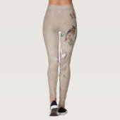 vogel op blad leggings (Achterkant)