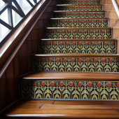 Vogel op Bloemen Art Deco Nouveau Wanddecoratie Tegeltje