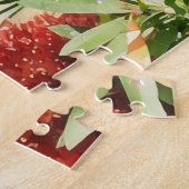 Vogel op bloemen natuur kunstpuzzel legpuzzel (Zijkant)