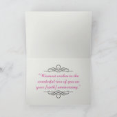 vogel op boomroze bloemen ontkoppelen kaart (Binnen)