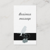 Vogel op Branch Jewelry Design Artist Whimsical Visitekaartje (Achterkant)
