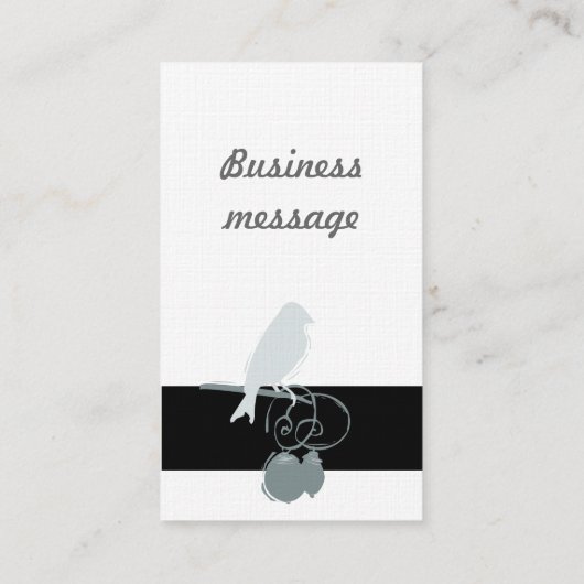 Vogel op Branch Jewelry Design Artist Whimsical Visitekaartje (Achterkant)