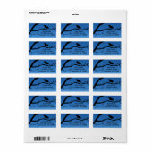 Vogel op Branch Silhouette Etiket (Full Sheet)