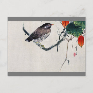 Vogel op de afdeling Trichosanthes, Watanabe Seite Briefkaart
