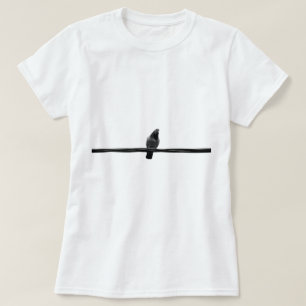 vogel op de draad t-shirt