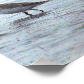 Vogel op de Strand Poster (Hoek)