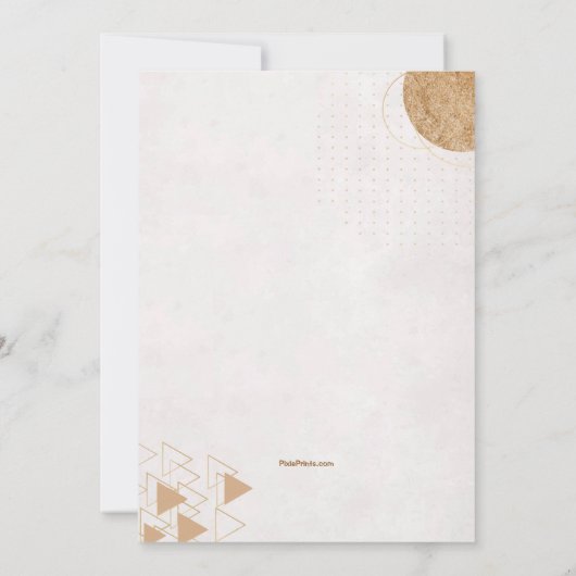 Vogel op de Uitnodiging van de Bridal van de Tak (Achterkant)