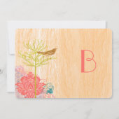  vogel op de uitnodiging voor het uitzenden van ee (Achterkant)