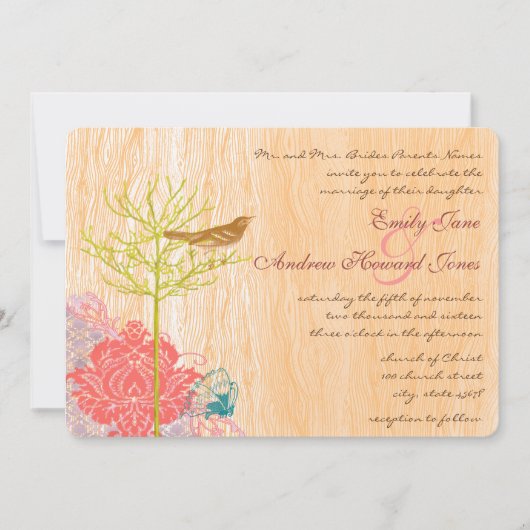  vogel op de uitnodiging voor het uitzenden van ee (Voorkant)