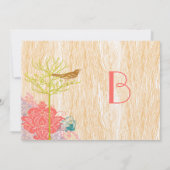 vogel op de uitnodiging voor het uitzenden van ee (Achterkant)