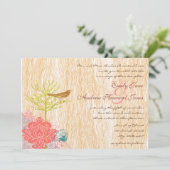 vogel op de uitnodiging voor het uitzenden van ee (Staand voorkant)