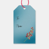 Vogel op een Berry Branch Snow Wereldbol Gift Labe Cadeaulabel (Achterkant)