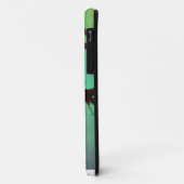 Vogel op een bijkantoor - Aqua N roze Case-Mate iPhone Case (Achterkant/links)