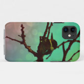 Vogel op een bijkantoor - Aqua N roze Case-Mate iPhone Case (Achterkant (horizontaal))