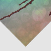 Vogel op een bijkantoor - Aqua N roze Tissuepapier (Detail)