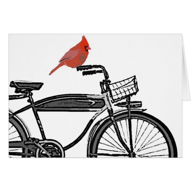 Vogel op een bike (Voorkant Horizontaal)