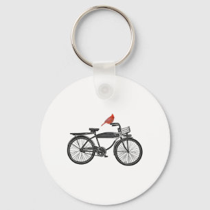Vogel op een bike sleutelhanger