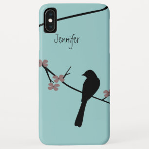Vogel op een bloesems kantoor iPhone XS max hoesje