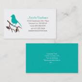 Vogel op een Branch Calling Card Contactkaartje (Voorkant / Achterkant)