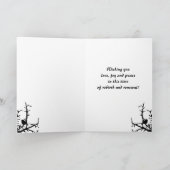 Vogel op een Branch Pasen Feestdagen Kaart (Binnen)