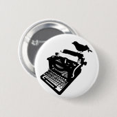 Vogel op een Button voor schrijfmachines (Voorkant /achterkant)