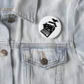 Vogel op een Button voor schrijfmachines (In situ)
