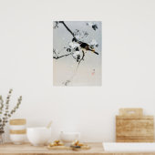 Vogel op een Cherry Blossom Branch, Watanabe Seite Poster (Keuken)