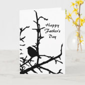 Vogel op een Dag van de Vaders van de Tak Kaart (Gele Bloem)