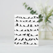 Vogel op een draad4 briefkaart (Staand voorkant)