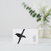 Vogel op een draadkaartje visitekaartje (Staand voorkant)