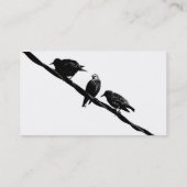 Vogel op een draadkaartje visitekaartje (Achterkant)