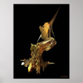 Vogel op een drager poster (Voorkant)