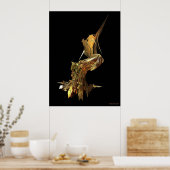 Vogel op een drager poster (Keuken)