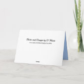 Vogel op een drager - Wenskaart van Osprey Feestdagen Kaart (Achterkant)