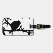 Vogel op een filiaal bagagelabel (Voorkant horizontaal)