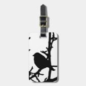 Vogel op een filiaal bagagelabel (Voorkant verticaal)