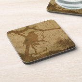 Vogel op een filiaal drankjes onderzetter (Linkerzijde)