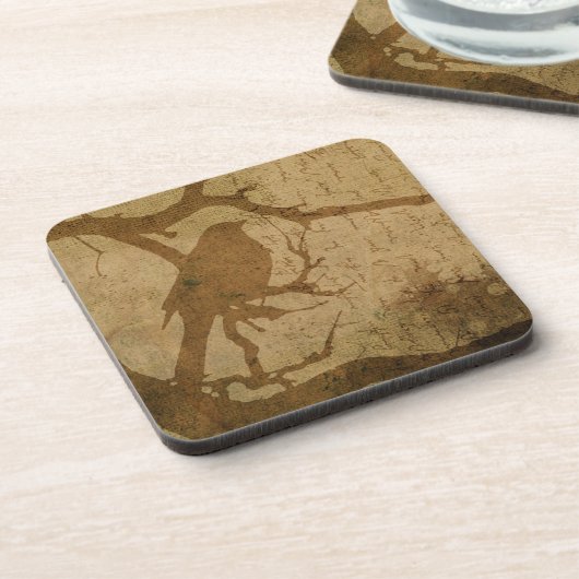 Vogel op een filiaal drankjes onderzetter (Linkerzijde)