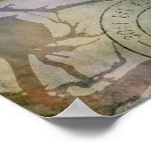 Vogel op een filiaal poster (Hoek)